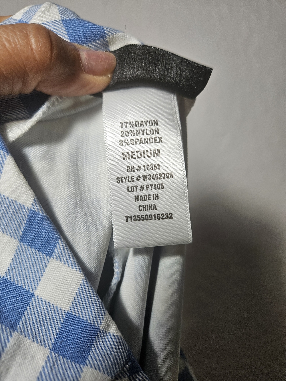 Joe B Blue and White Check Capris